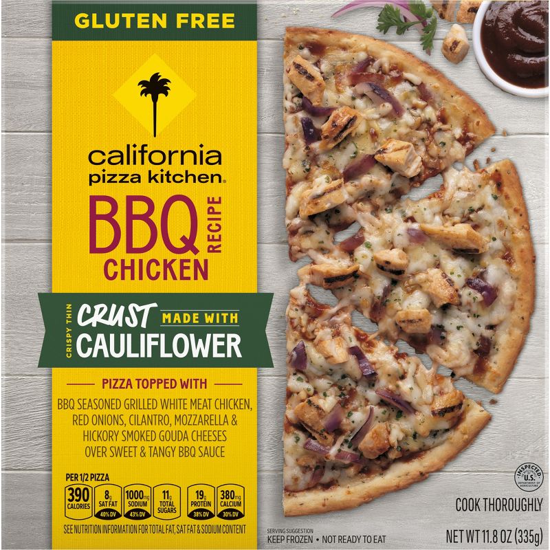 California Pizza Kitchen Cauliflower Crust BBQ Recipe Chicken Frozen Gluten Free Pizza - 11.8oz, 1 of 11