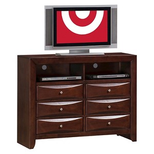 Claire 6-Drawer Media Chest Rich Espresso - Picket House Furnishings , Brown