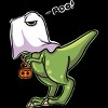 Men's Design By Humans Halloween Ghost Dinosaur By whynot007 T-Shirt - 2 of 4