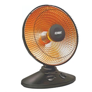 EZ Heat Oscillating Parabolic Dish Heater, Powerful 1000W with Adjustable Tilt Design - 1 of 3