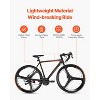 VEVOR Road Bike, 700C Wheels Racing Bike, SHIMANO 21 Speeds Drivetrain System City Commuter Road Bicycle with Carbon Steel Frame, Black - 3 of 4