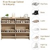 Shoe Cabinet with Flip-Down Doors - Space-Saving Entryway Organizer with Adjustable Shelf, Wooden Shoe Storage - 4 of 4