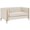 55 in. Wide Mid-Century Channel Tufted Velvet 2-Seater Sofa Couch Loveseat - Morden Fort - image 2 of 4