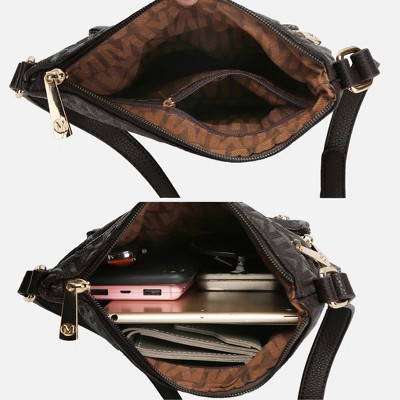 MKF Collection Crossbody Bag Women’s Signature Multi Pocket Zip Closure, Jessy | MKF Collection by Mia K - Black — фото 6