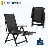 Patio Rattan Folding Chair, Patio Dining Chairs with Foot Rest - 4 of 4