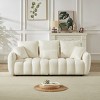 Teddy Fabric 3+3 Seater Sofa Set,Oversized Modern Upholstered Couch Combo with Plush Cushions for Living Room,Apartment-Baofuwish - 3 of 4