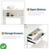 Small Makeup Vanity Desk w/ Mirror Mini Makeup Vanity Set w/ Adjustable Lighted 2 Drawers - 3 of 4