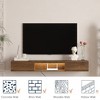 Grungis Wall Mounted TV Stand with 16 Color LEDs for TVs Up to 65 Inch,Floating Console Table for Bedroom,Living Room - 4 of 4