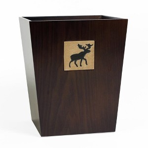 Saturday Knight Ltd Sundance Bathroom High Quality Gorgeous Easily Fit Everyday Use Waste Basket - 9.2x7.47x7.67", Brown - 1 of 1