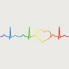 Adult Design By Humans Rainbow Pride Heartbeat By Luckyst T-Shirt - 2 of 2