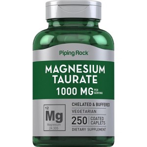 Piping Rock Magnesium Taurate 1000 mg | 250 Coated Caplets - 1 of 4