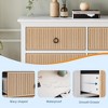 Zstar 6 Drawer Dressers for Bedroom, Chest of Drawers with Storage & Waveform Fluted Panel Design - 3 of 4