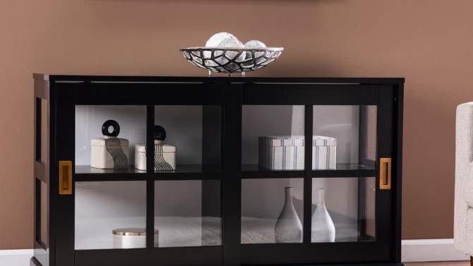 Santales Curio Cabinet Black/White - Aiden Lane, 2 of 11, play video