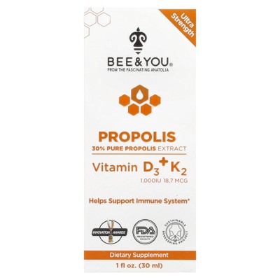 Bee&You Propolis, Vitamin D3 + K2, 1 fl oz (30 ml)