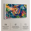 Art Remedy Relaxing Lion Tropical Jungle Animals Wall Art Framed - 3 of 4