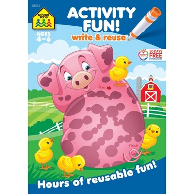 School Zone Activity Fun! Write & Reuse Workbook - (Paperback)