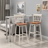 Costway Set of 2 Swivel Bar Stools 30.5'' Pub Height Dining Bar Chairs Cream - 3 of 4