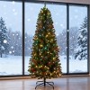 TopComfy Christmas Tree Stands Artificial Christmas Tree with Realistic Branches Christmas Interior Decor for Living Room, Green, 33.07"*9.06"*9.45" - 2 of 4