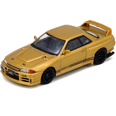 Nissan Skyline "Top Secret" BNR32 GT-R (650R) RHD (Right Hand Drive) Gold Metallic 1/64 Diecast Model Car by Inno Models