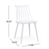 SKRAN Set of 2 Farmhouse Spindle Back Dining Chairs, Wooden Frame with Polypropylene Seat, Sturdy and Easy to Clean - 3 of 4