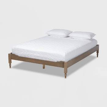 Laure French Bohemian Wood Platform Bed Frame - Baxton Studio