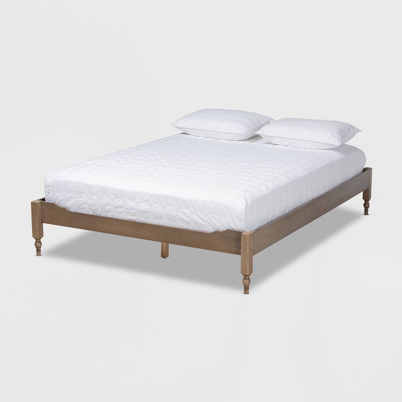 Laure French Bohemian Wood Platform Bed Frame - Baxton Studio, 1 of 11