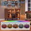 GustoWave Wine Bar Cabinet with LED Lights, 47in Modern Wood Liquor Cabinet Buffet Sideboard Coffee Bar Station with Wine Racks for Home - 4 of 4