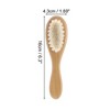 Unique Bargains 1 Pc Men's Comfortable Beard Brush Light Yellow - 2 of 3