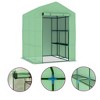 vidaXL Greenhouse with Shelves Steel 56.3 in.x56.3 in.x76.8 in. - 2 of 4