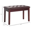 TiramisuBest 39" Velvet Upholstered Bed & Entryway Bench - Steel Legs for Multi-Room Use, Gray - 4 of 4