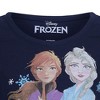 Disney Frozen II Girl's Elsa and Anna 3/4 Sleeve Princess Dress Up Outfit - Navy, Size 5 - 4 of 4