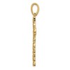 Black Bow Jewelry 14k Yellow Gold Polished Nugget Cross Pendant - 2 of 4