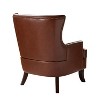 Set of 2 Gonzalo Mid-century Modern Vegan Leather ergonomic Accent Armchair | ARTFUL LIVING DESIGN - 4 of 4