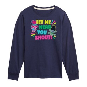 Boys' - Trolls - Let Me Hear You Shout Poppy and Branch Long Sleeve Graphic T-Shirt - 1 of 4