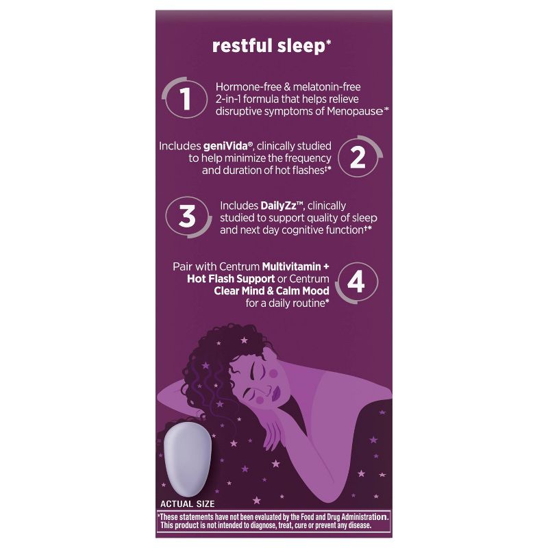 Centrum Menopause Support Restful Sleep Vitamin Tablets - 28ct, 2 of 11