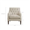 COWLOWN Accent Chair, Transitional Upholstered Chair with Removable Cushion & Wood Legs - 2 of 4