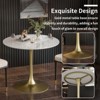 Artloge 100cm High Round Bar Height Bistro Pub Table Sintered Stone-top Breakfast Table - 4 of 4