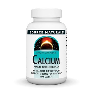 Calcium Amino Acid Complex 200mg by Source Naturals, Inc.  -  100 Tablet - 1 of 3
