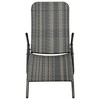 vidaXL Folding Sun Lounger Poly Rattan Gray - 2 of 4