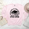 Simply Sage Market Women's Graphic Sweatshirt Reading Is Dreaming - 3 of 3