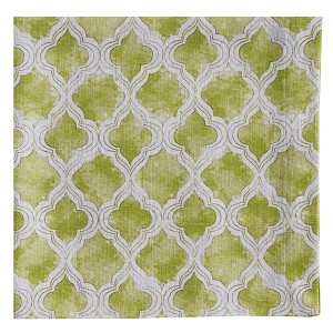 Split P Green Watercolor Geo Napkin Set of 4 - 1 of 4
