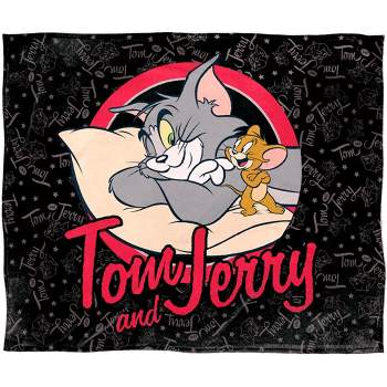Tom And Jerry Classic Cartoon Super Soft Silk Touch Throw Blanket 50" x 60" Multicoloured