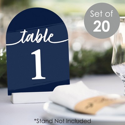 Table Number Cards 1-20 Wedding-Shower Silver New 