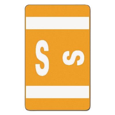 Smead Alpha-Z Color-Coded Second Letter Labels Letter S Orange 100/Pack 67189