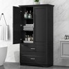 Kumasinova 62.3 Inch Tall Bathroom Storage Cabinet,Large Storage Cabinet with 2 Drawers and Adjustable Shelf - 2 of 4