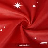 Christmas Kitchen Window Curtain Valance, Velvet Short Floral Snowflake Decor Curtain, Thermal Insulated Room Darkening, Red - 4 of 4