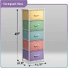 Sorbus Narrow 5 Drawers Nightstand with Steel Frame, Wood Top, Easy Pull Fabric Bins for Home, Bedroom, Office & Dorm - 4 of 4
