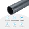 Unique Bargains Water Plumb DIY Crafts High Impact Rigid Round Pipes 8" Length - 3 of 4