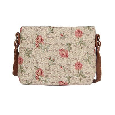 Signare USA Rose Pink Floral Crossbody Bag