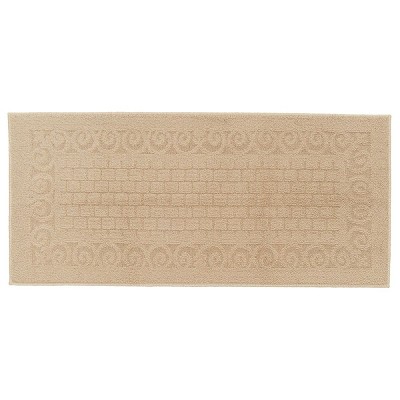 Farmlyn Creek Beige Rectangle Rug with Latex Backing, Indoor Outdoor Doormat (43 x 20 in)